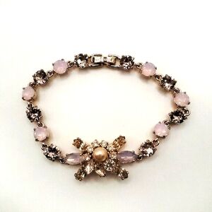 Marchesa Rosegold-tone Crystal Encrusted Bracelet, NWOT